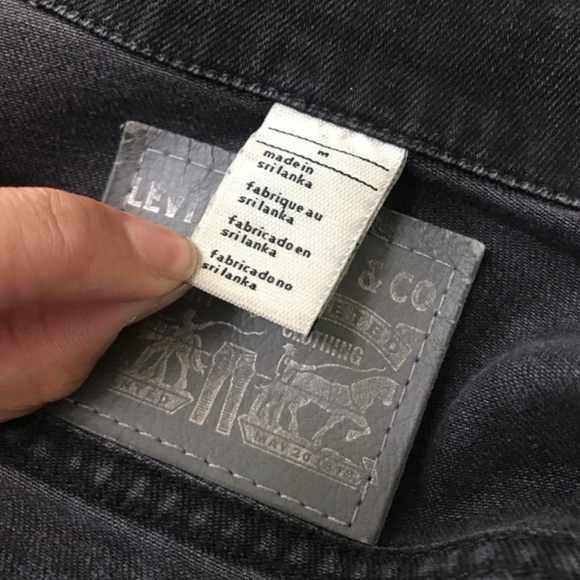 Levi's Sequin Cropped Trucker Denim Jacket M - Picture 7 of 7